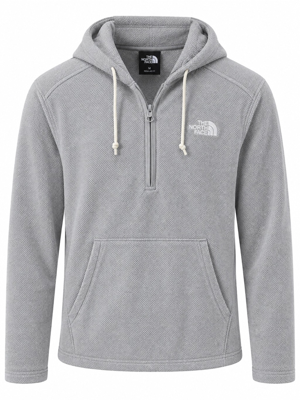 The North Face Light Gray Performance Jacket with Embroidered Logo